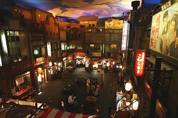 Painstaking, life-size recreation of a 1958 ramen boom town.